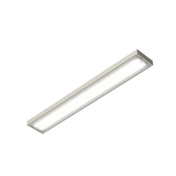 Luminária slim 2×18 20w t8 sobrepor com difusor leitoso sem lampada