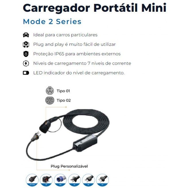 Carregador veículo elétrico portatil mini 35kw plug and play - Imagem 2