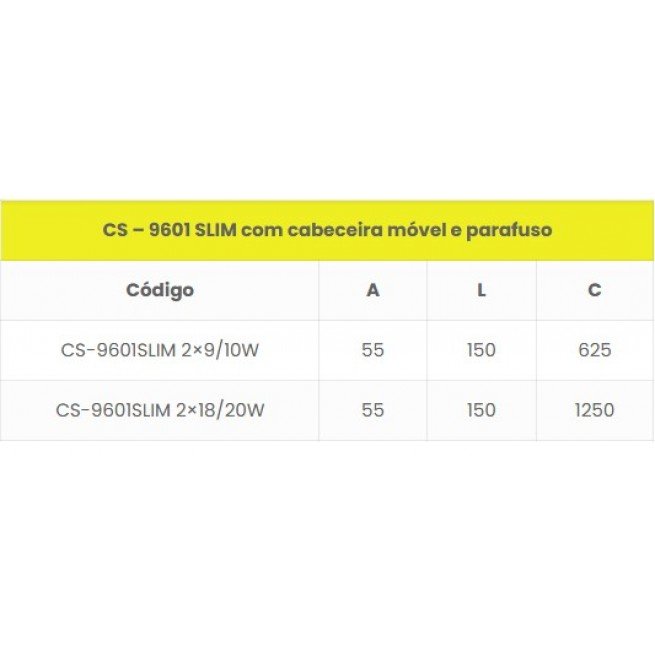 Luminária slim 2x18 20w t8 sobrepor com difusor leitoso sem lampada - Imagem 3