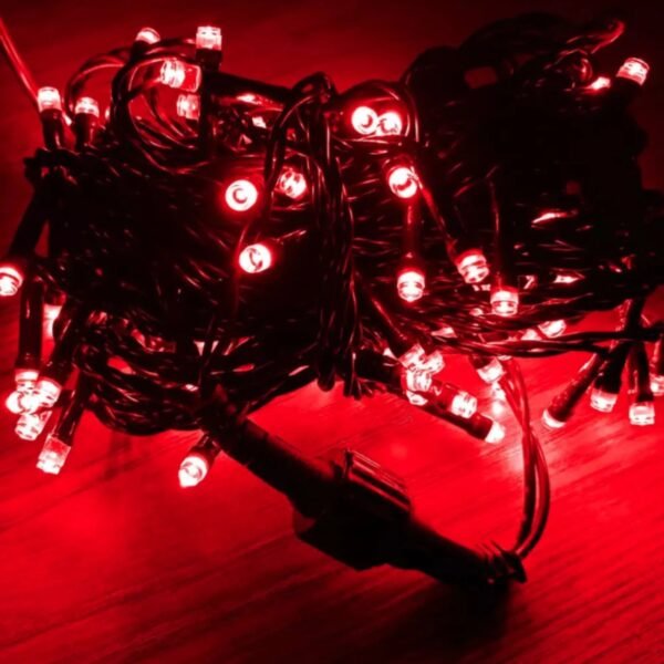 Cordão 100 Leds Fixo, 10m, Prova d’água, Conector M/F, Cabo 2,2mm, fio verde, 220V