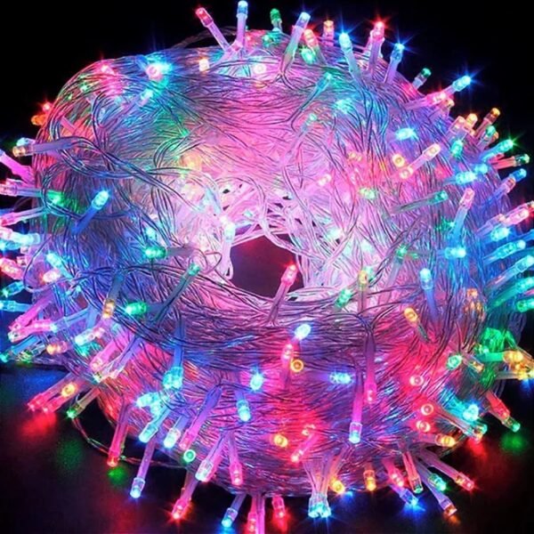 Pisca Pisca 25 metros – 300 Leds | 8 funções – Fio Transparente 220v